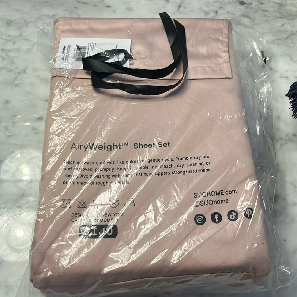 Anthropologie Sijo AiryWeight Eucalyptus Sheet Set Size Full NWT